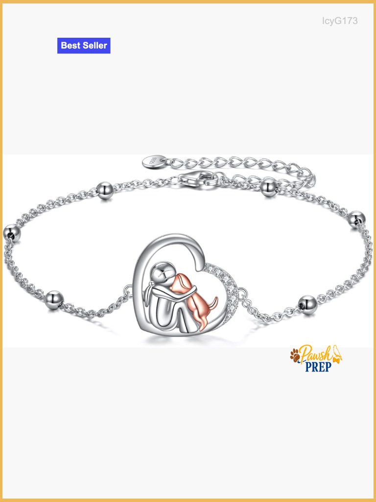 Sterling Silver Animal Charm Bracelet For Women 7+2"